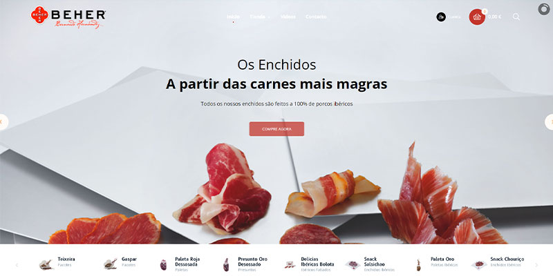 Página Web Beher Portugal
